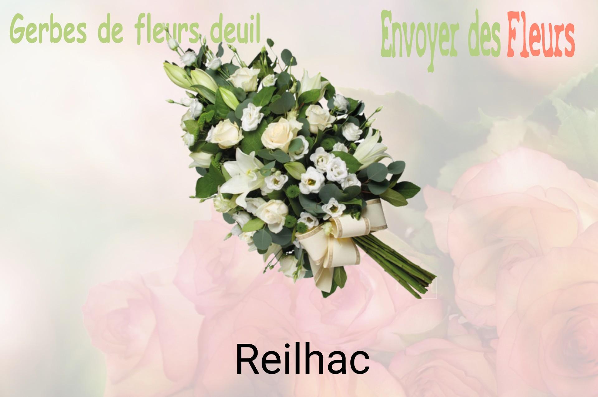 Gerbe de fleurs de deuil livrée à Reilhac